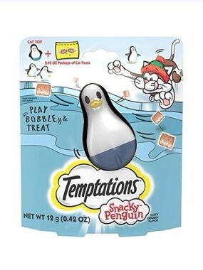 Temptations Snacky Penguin CAT TREAT TOY